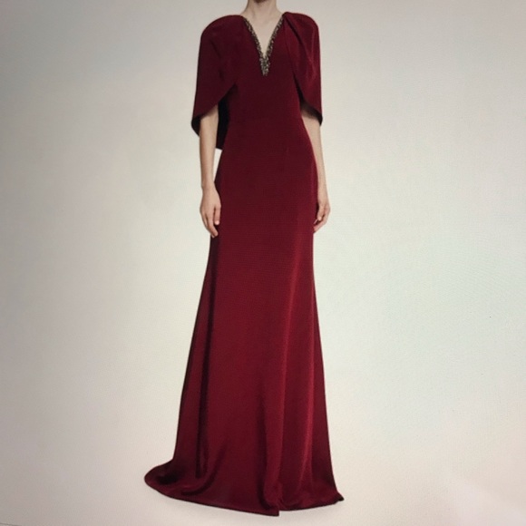 David Meister embellished V-Neck gown - Picture 4 of 8